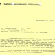 A Fermilab letter discussing the use of the warship steel in 1974 (Image: Fermilab)